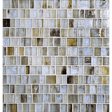HAISEN: Light Walnut Barcode Offset Field Mosaic (12.54"x12.14" | natural)