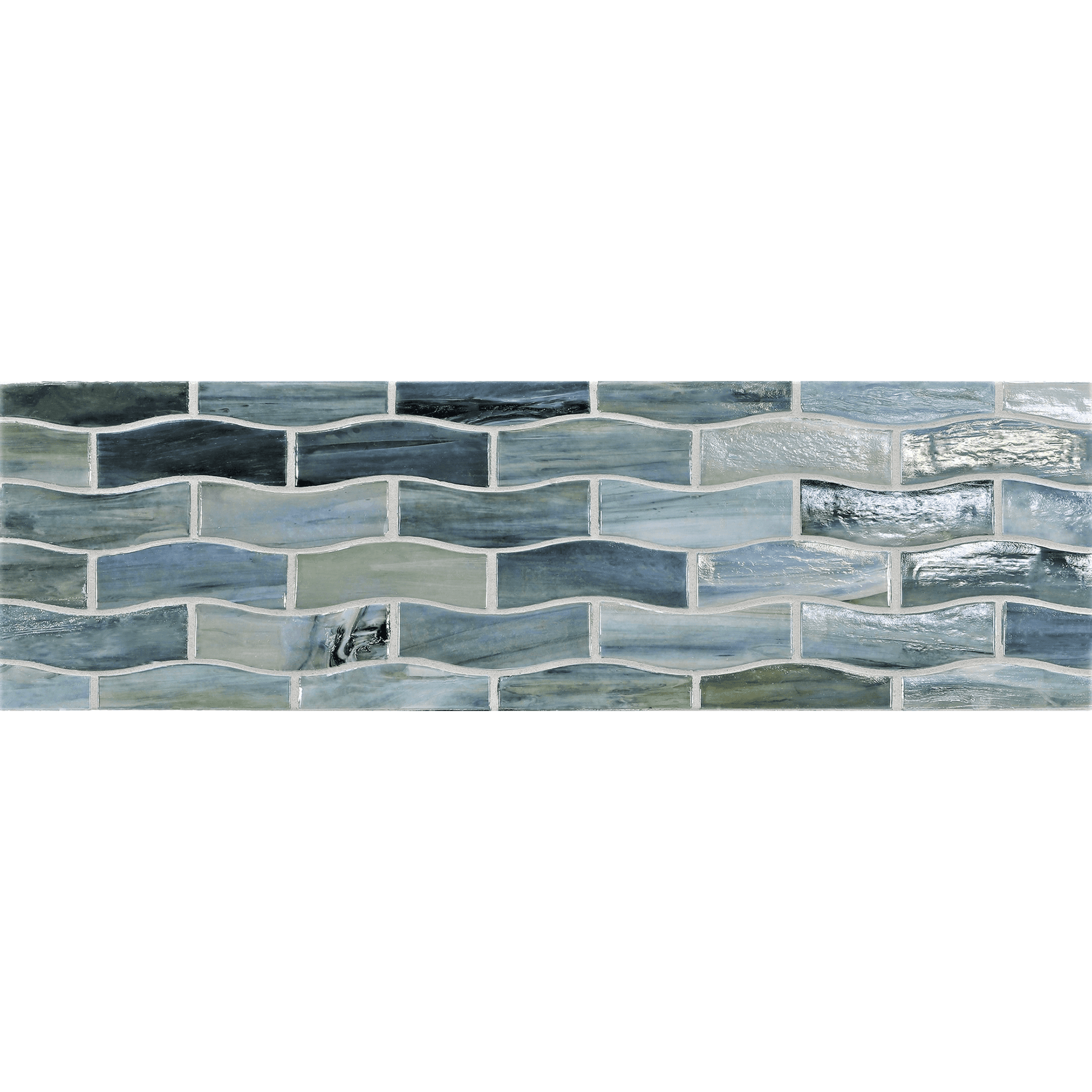 JAW: Amalfi Zing Offset Border Mosaic (9.96"x5.51" | pearl)