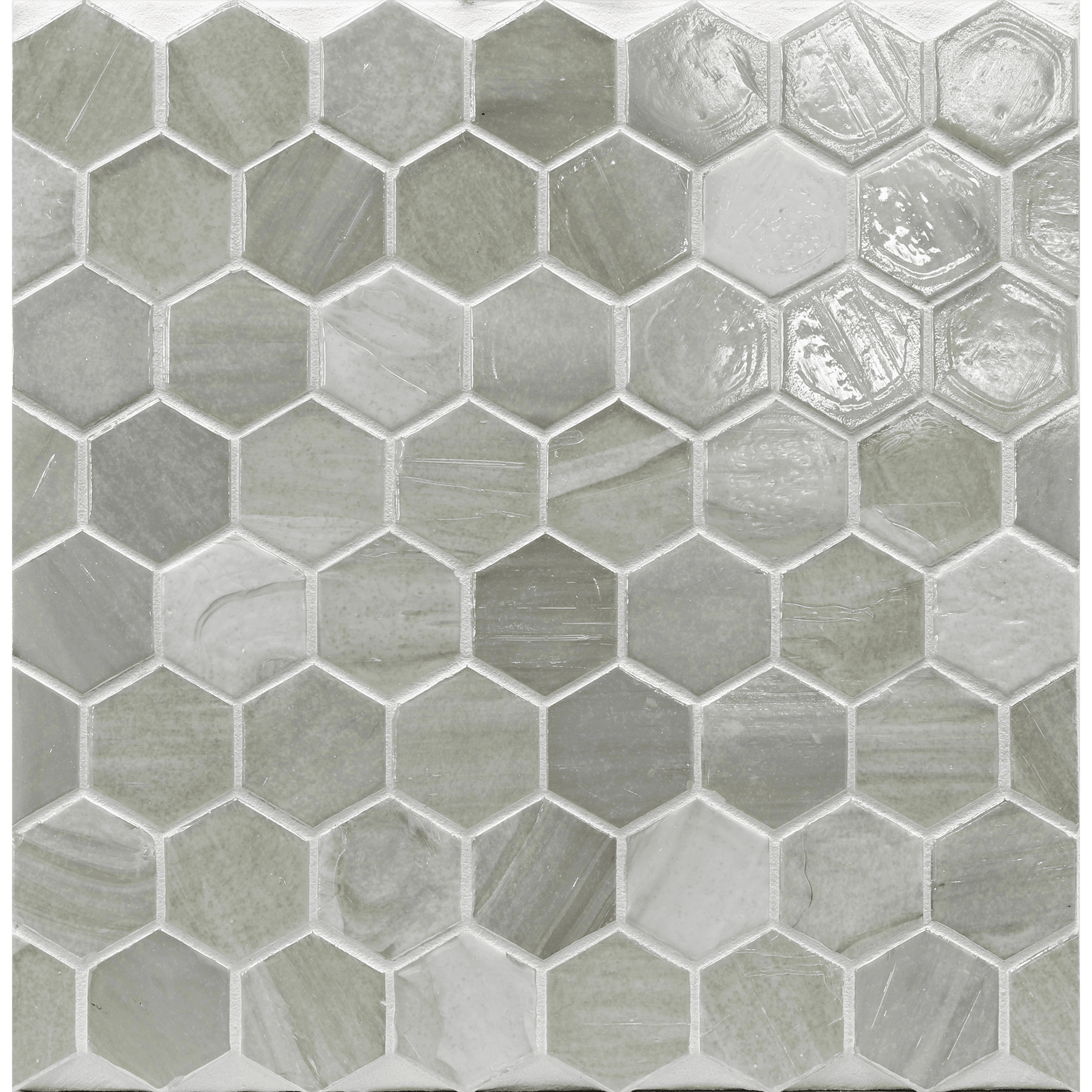 JAW: Matera 2" Hexagonal Field Mosaic (11.64"x11.76" | pearl)