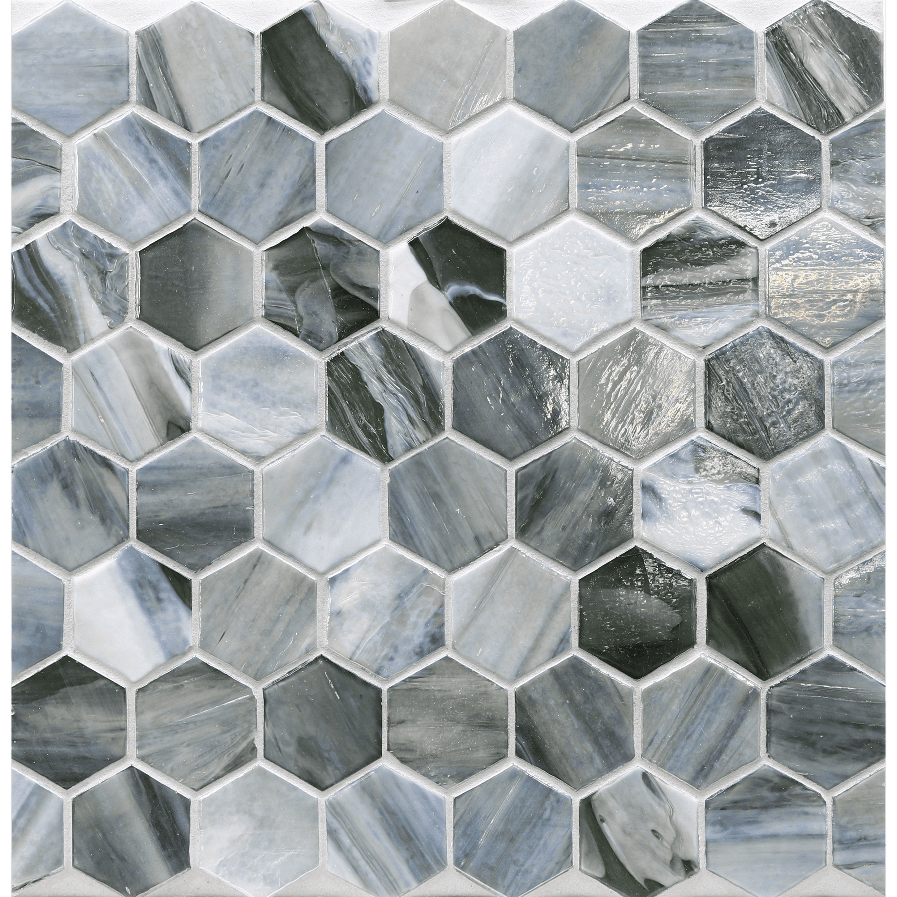 JAW: Pisa 2" Hexagonal Field Mosaic (11.64"x11.76" | pearl)