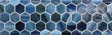 JAW: Portofino 2" Hexagonal Border Mosaic (11.64"x5.83" | pearl)