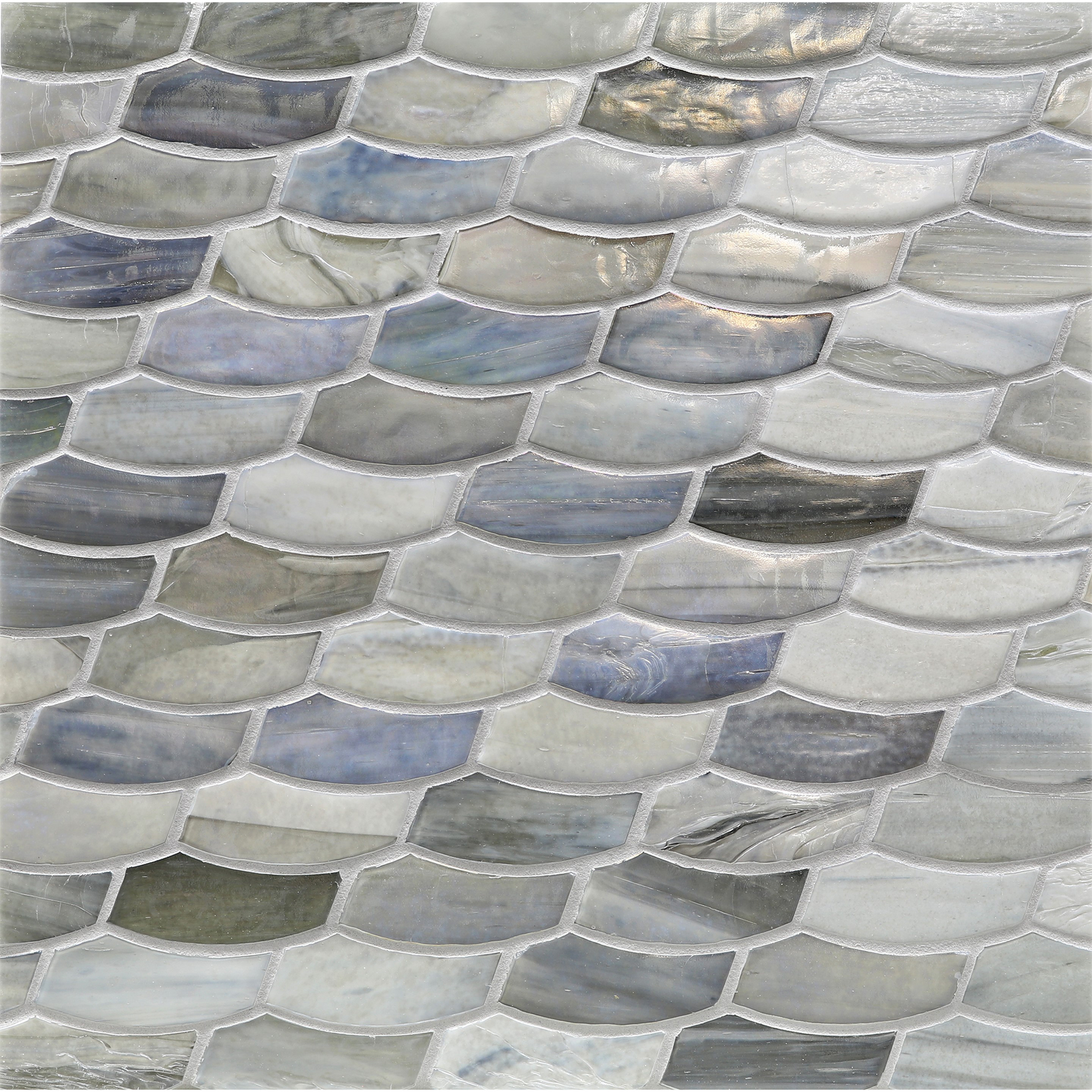 JAW: Torino Feather Offset Field Mosaic (9.92"x10.24" | pearl)