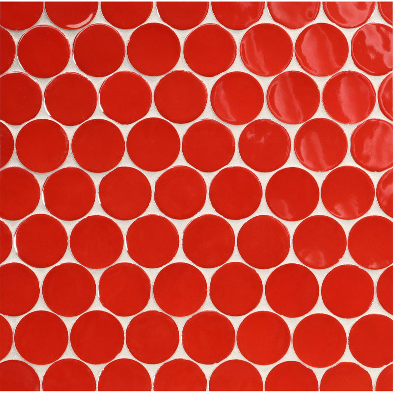 KANU: Red Sea Buoy Penny Round Field Mosaic (10.02"x11.57" | glossy)