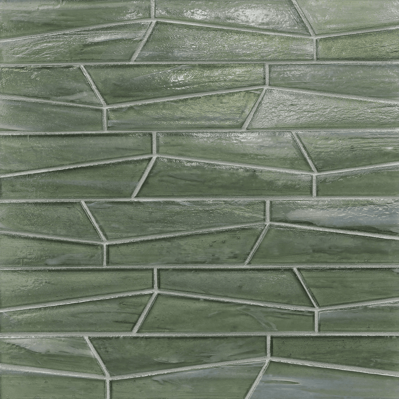 LUCE: Bamboo Garden Fin Offset Field Mosaic (10.05"x12.04" | pearl)