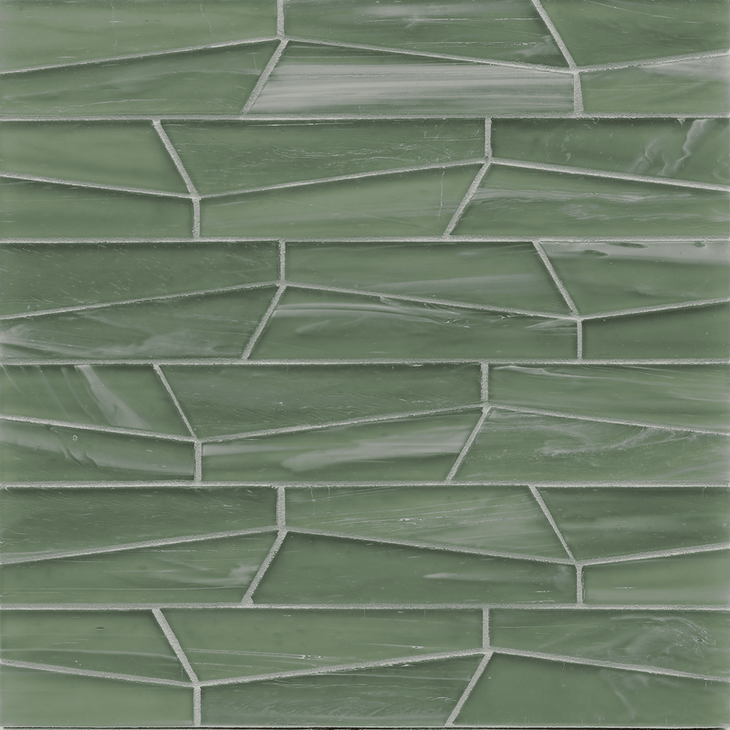 LUCE: Bamboo Garden Fin Offset Field Mosaic (10.05"x12.04" | silk)