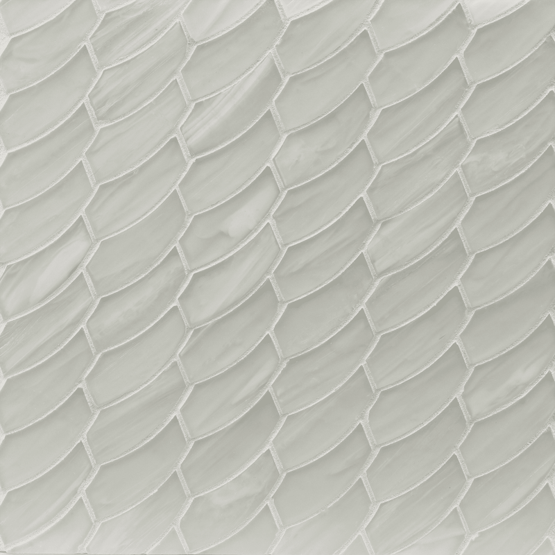 LUCE: Moonlit Feather Offset Field Mosaic (10.41"x11.24" | silk)