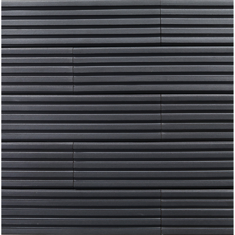 MOMENTUM: Dark Silver Sync Rectangle Field Tile (4"x13" | semi glossy)
