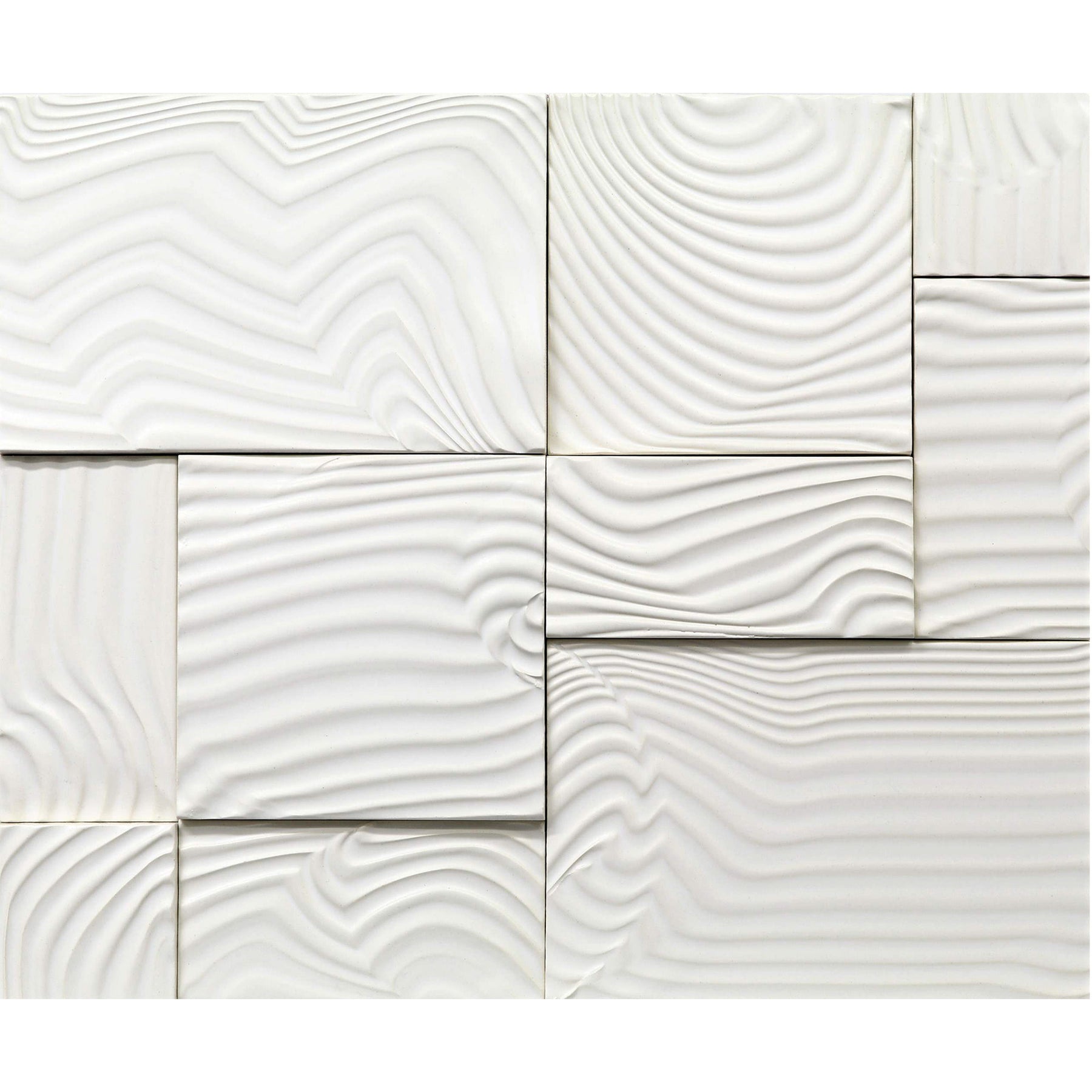 NAMIBIA: White Sand Dunes 3-Piece Rectangle Field Tile Pattern (4"x8,8"x8,8"x12" | matte)