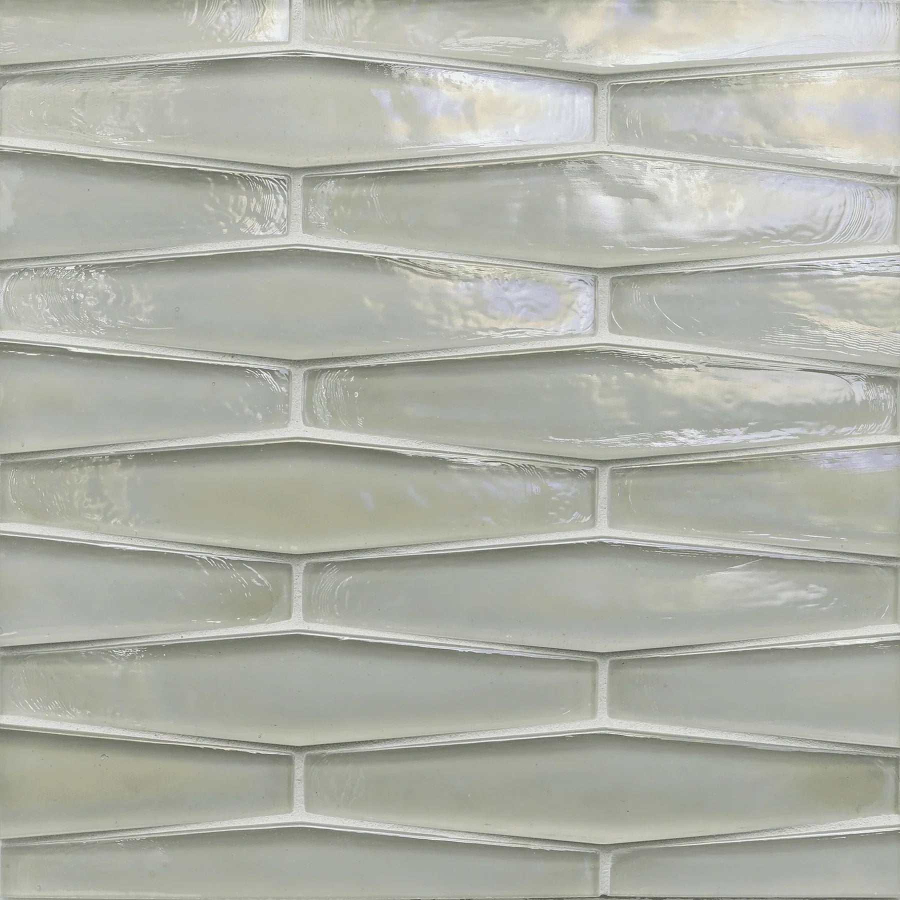 ORIGAMI FIELD: Crystal Ambit Elongated Hexagon Field Tile (7/8 - 1-5/8"x8" | pearl)
