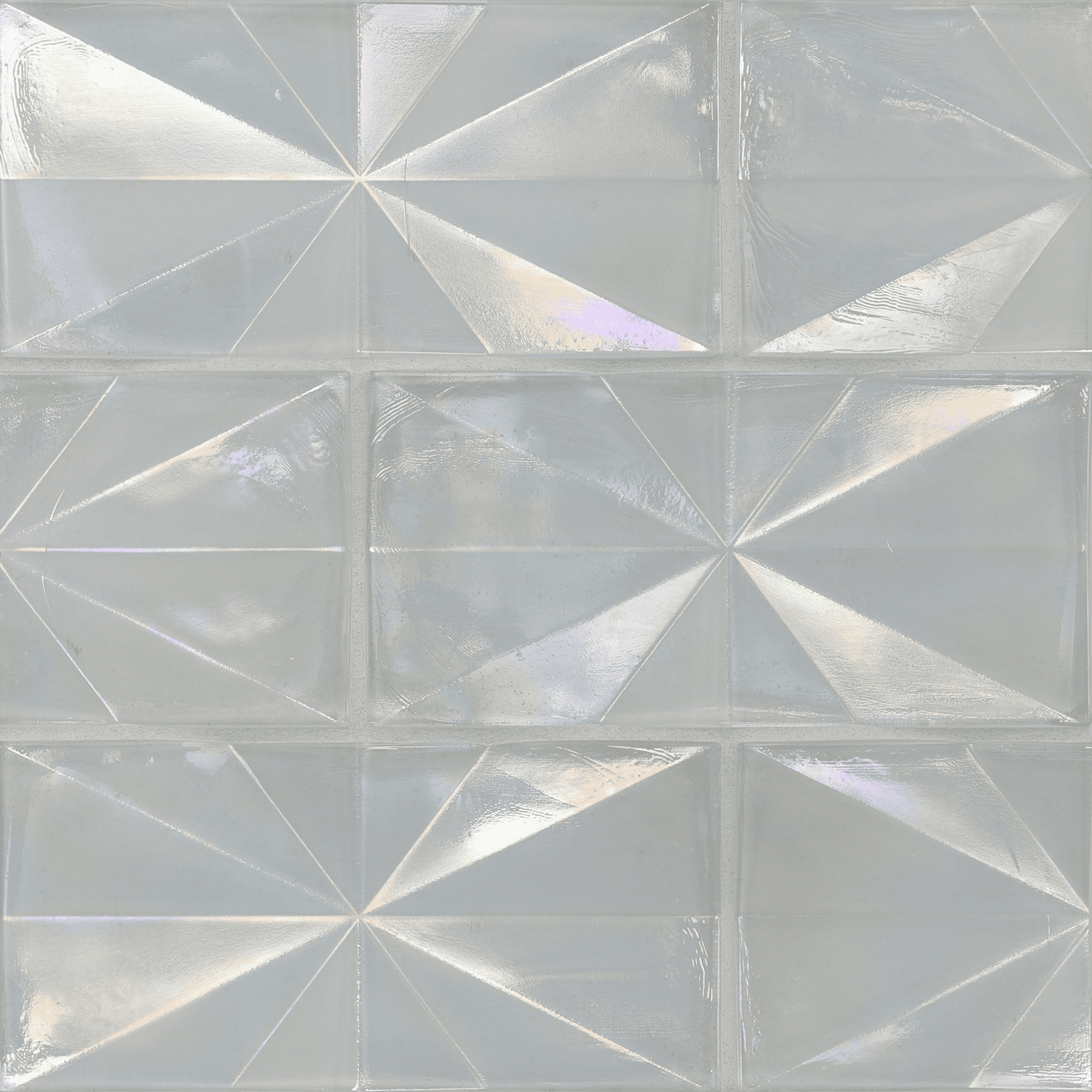 ORIGAMI FIELD: Crystal Moxie Rectangle Field Tile (4"x8" | pearl)