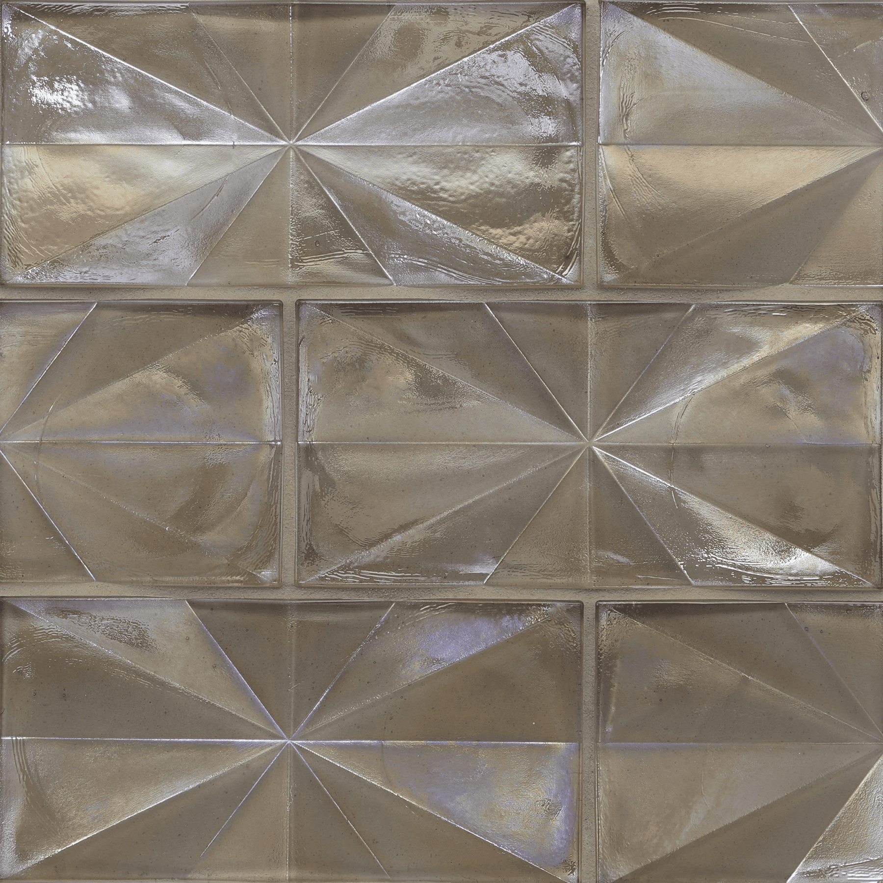 ORIGAMI FIELD: Latte Moxie Rectangle Field Tile (4"x8" | pearl)