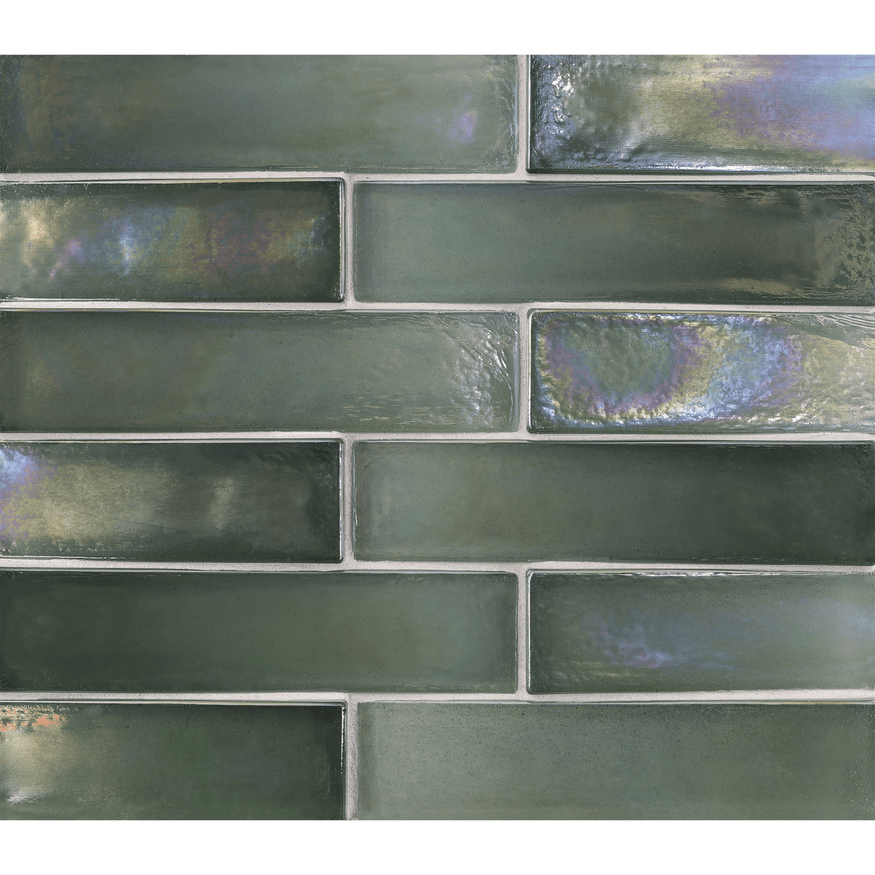 ORIGAMI FIELD: Silver Elation Rectangle Field Tile (2"x8" | pearl)