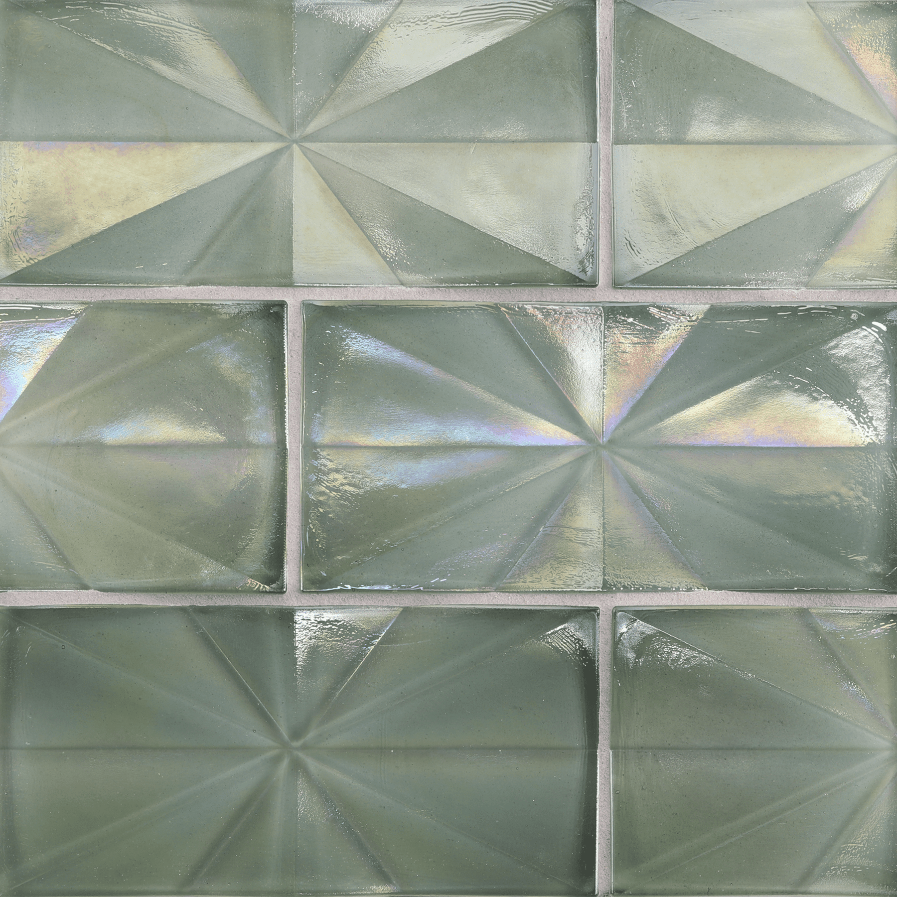 ORIGAMI FIELD: Silver Moxie Rectangle Field Tile (4"x8" | pearl)