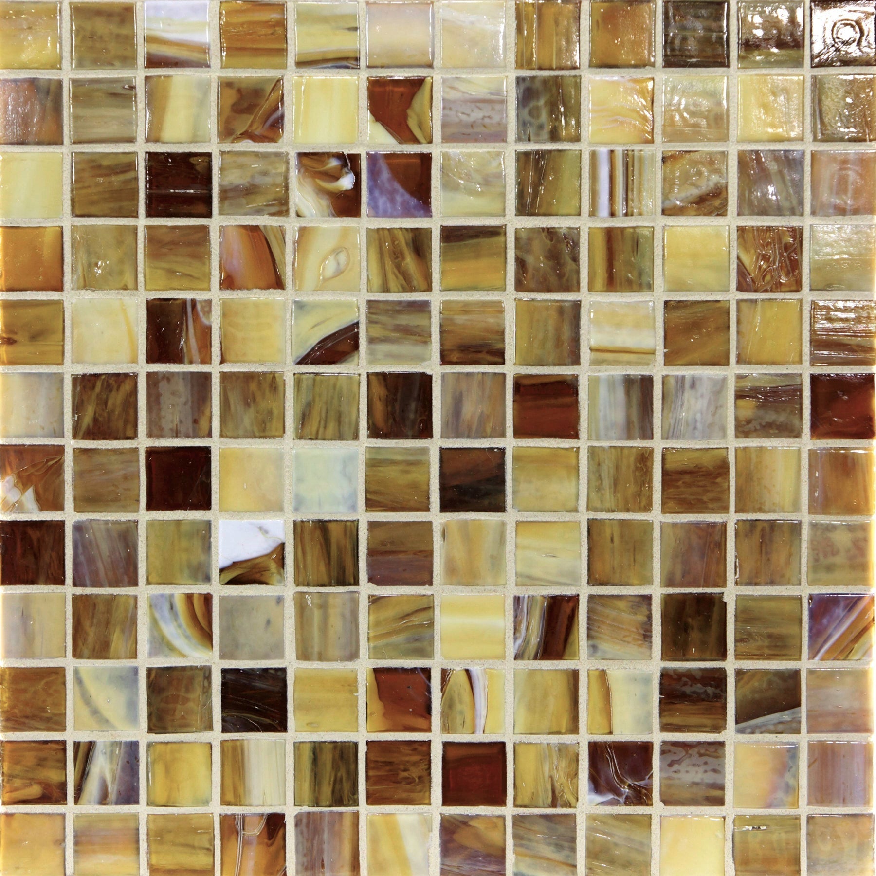 SHIBUI: Leather 1"x1" Straight Stack Field Mosaic (12.51"x12.51" | natural)