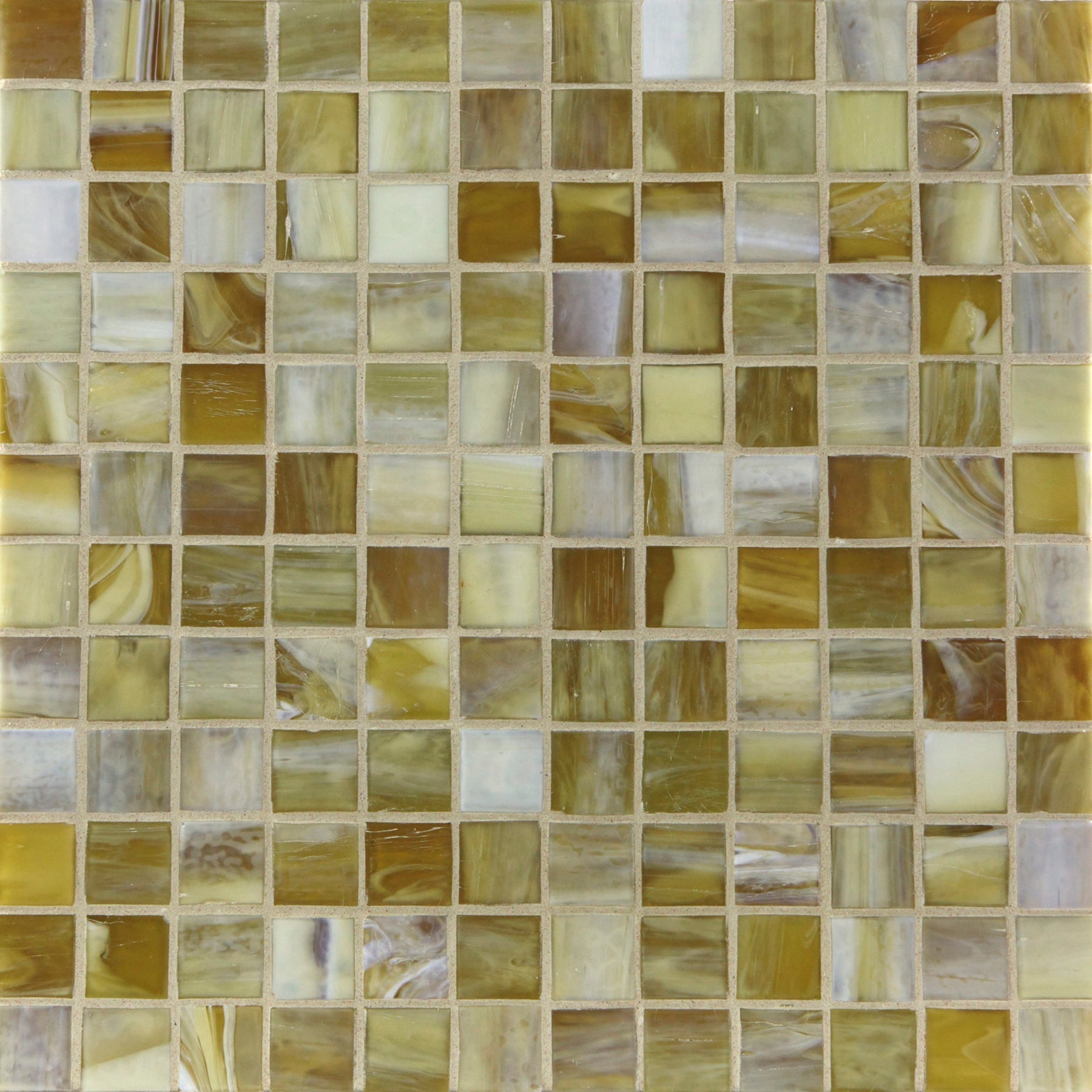 SHIBUI: Naples Yellow 1"x1" Straight Stack Field Mosaic (12.51"x12.51" | silk)