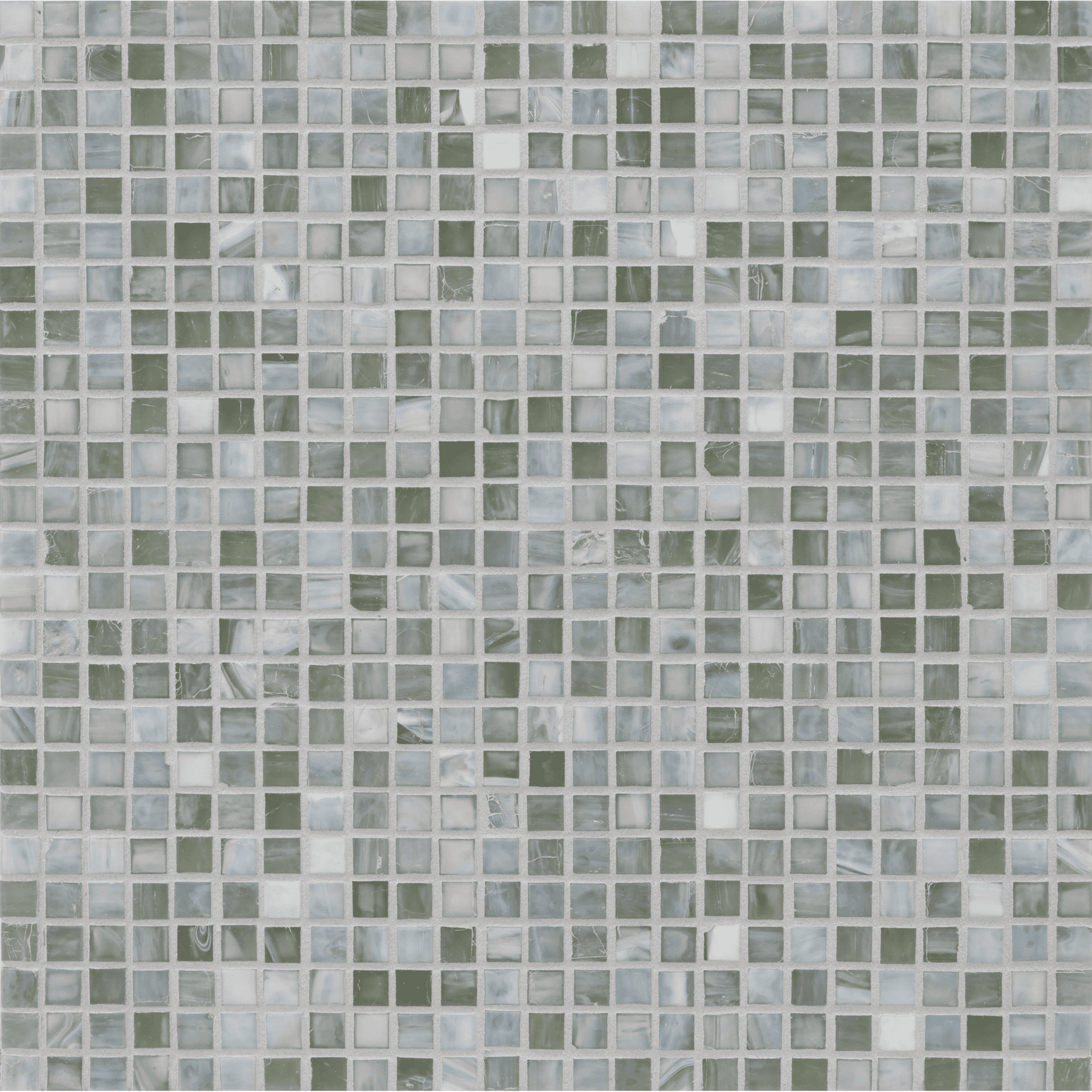 SHIBUI: Pewter 0.5"x0.5" Straight Stack Field Mosaic (12.52"x12.52" | silk)