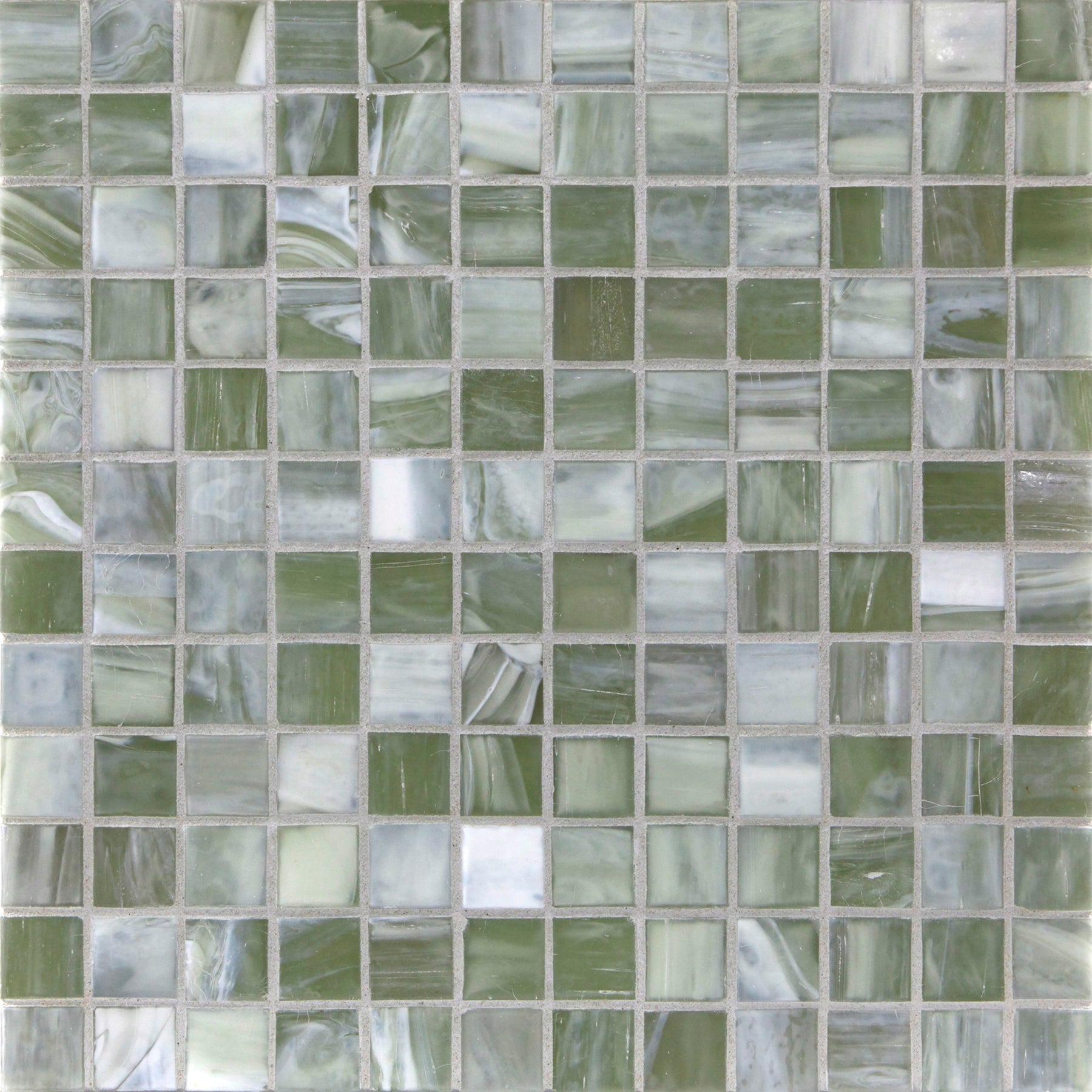 SHIBUI: Pewter 1"x1" Straight Stack Field Mosaic (12.51"x12.51" | silk)