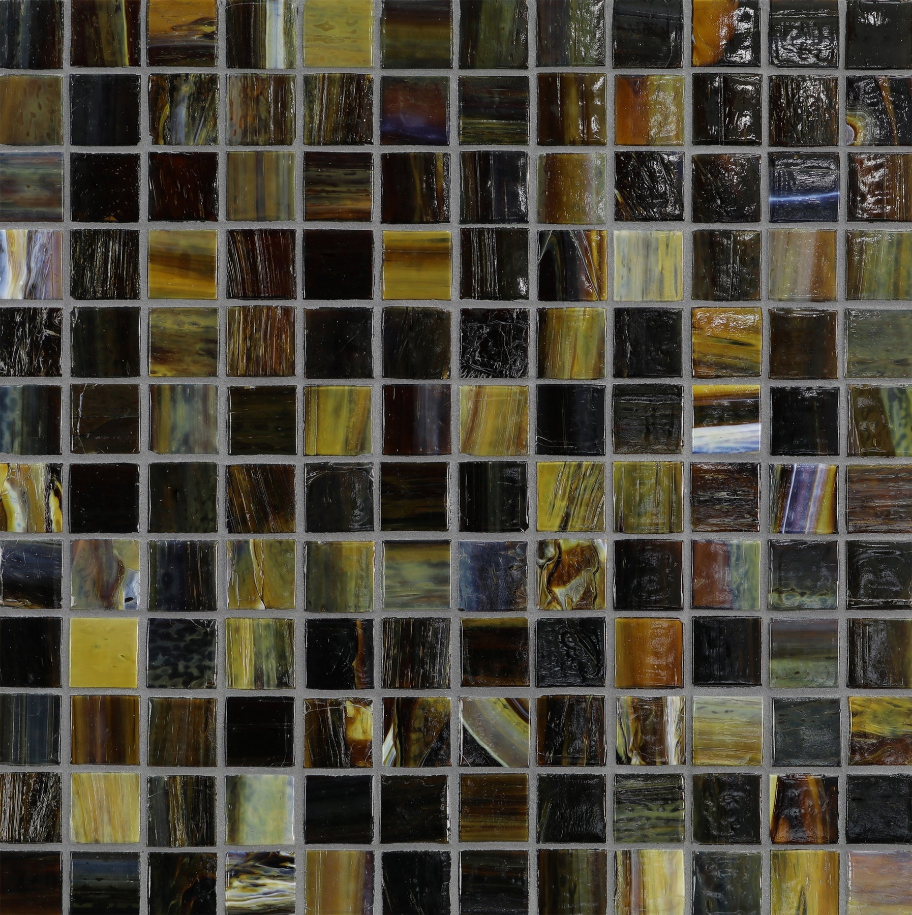 SHIBUI: Raw Umber 1"x1" Straight Stack Field Mosaic (12.51"x12.51" | natural)