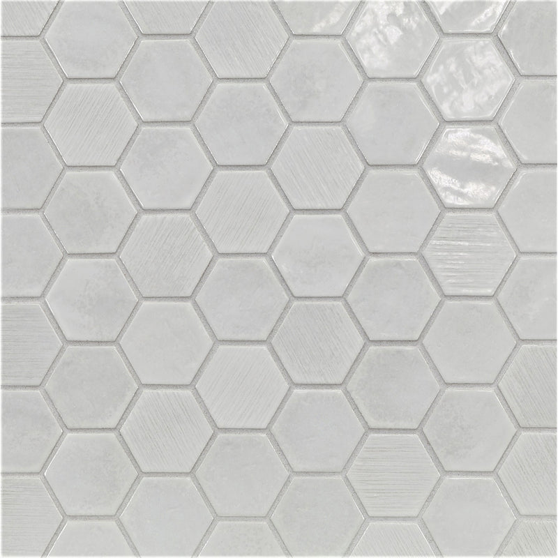 SHINJU: Kushi Cambric Hexagonal Field Mosaic (9.96"x11.5" | semi glossy)
