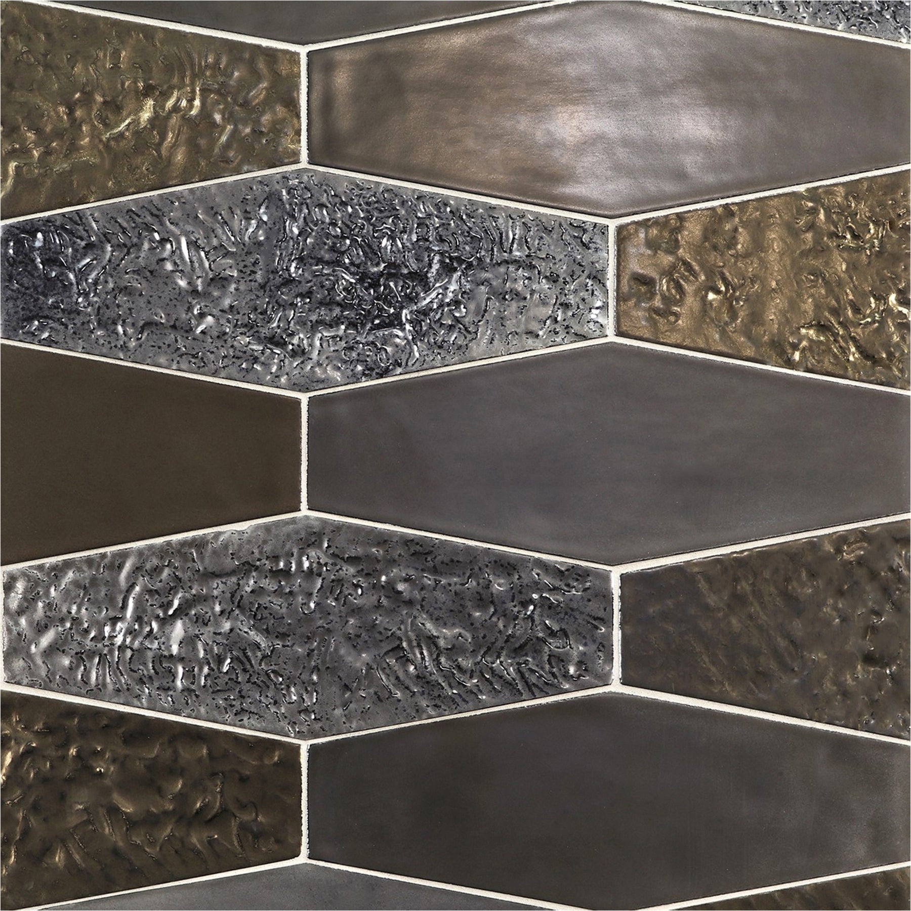 SHINJU: Pacific Reef Elongated Hexagon Field Tile (3 1/2"x9 1/2" | semi glossy)