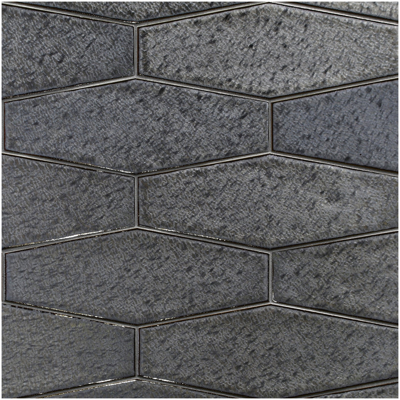 SHINJU MIRAI: Cape Pearl Smooth Elongated Hexagon Field Tile (3 1/2"x9 1/2" | glossy)