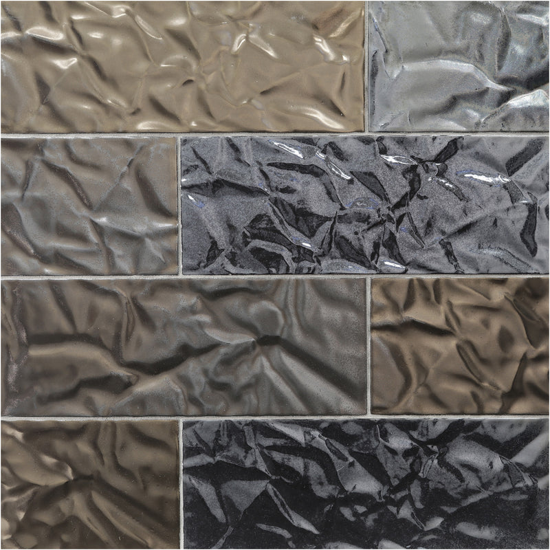 SHINJU MIRAI: Pacific Paper Rectangle Field Tile (3 1/2"x9 1/2" | glossy)