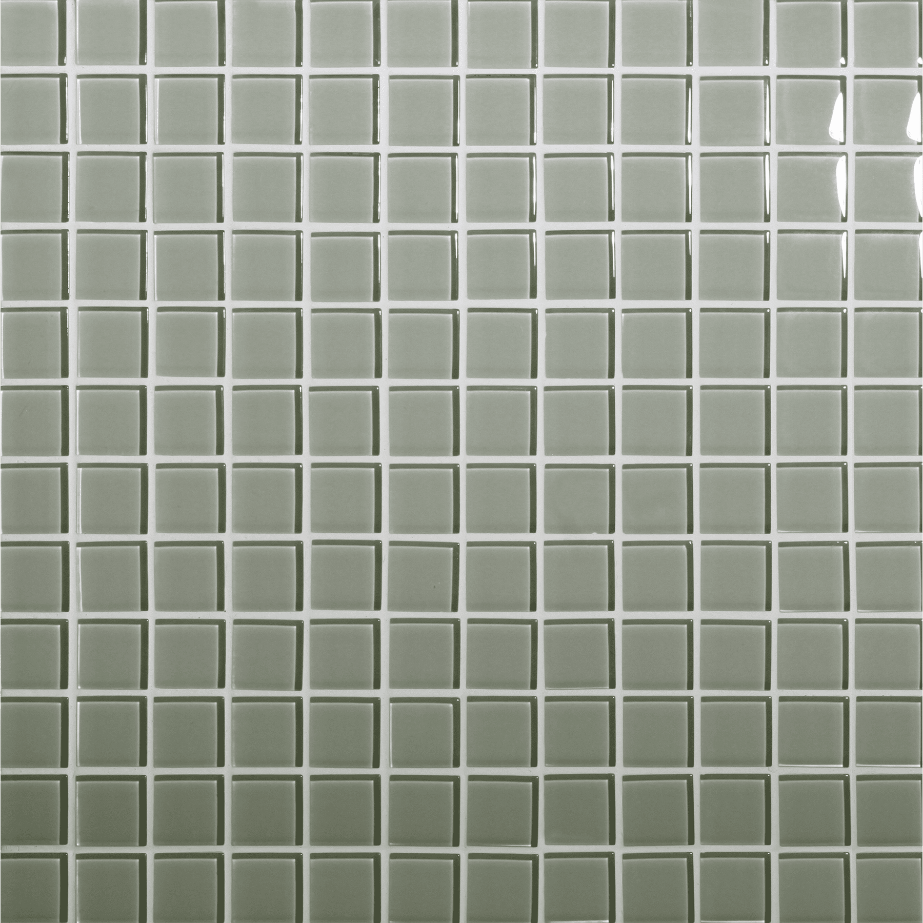 TOMEI: Platinum Green 1"x1" Straight Stack Field Mosaic (12.57"x12.57" | natural)