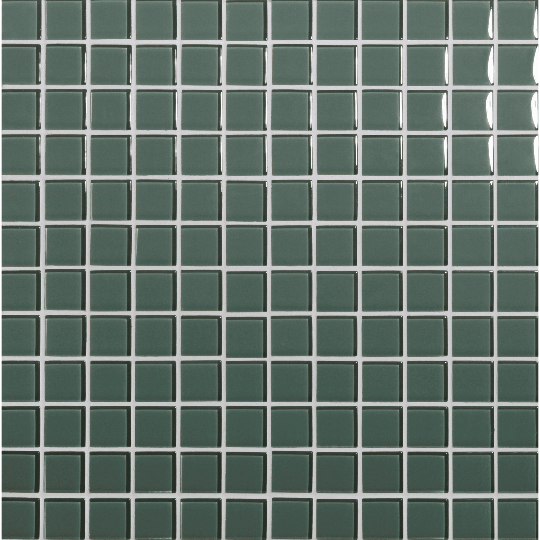 TOMEI: Woodland Green 1"x1" Straight Stack Field Mosaic (12.57"x12.57" | natural)