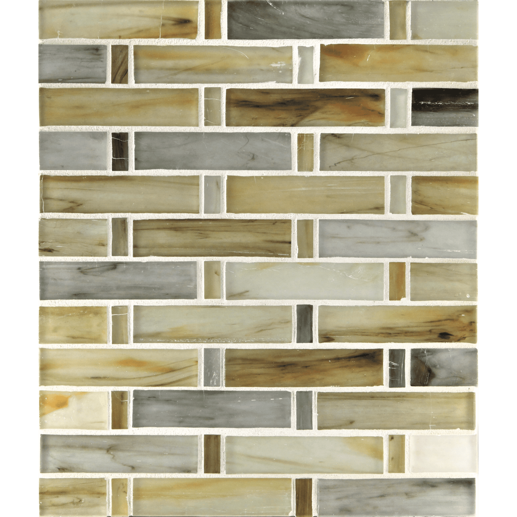 TOZEN: Indium Tresse Offset Field Mosaic (9.00"x12.50" | silk)