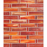 TOZEN: Marrakech Red Tresse Offset Field Mosaic (9.00"x12.50" | silk)