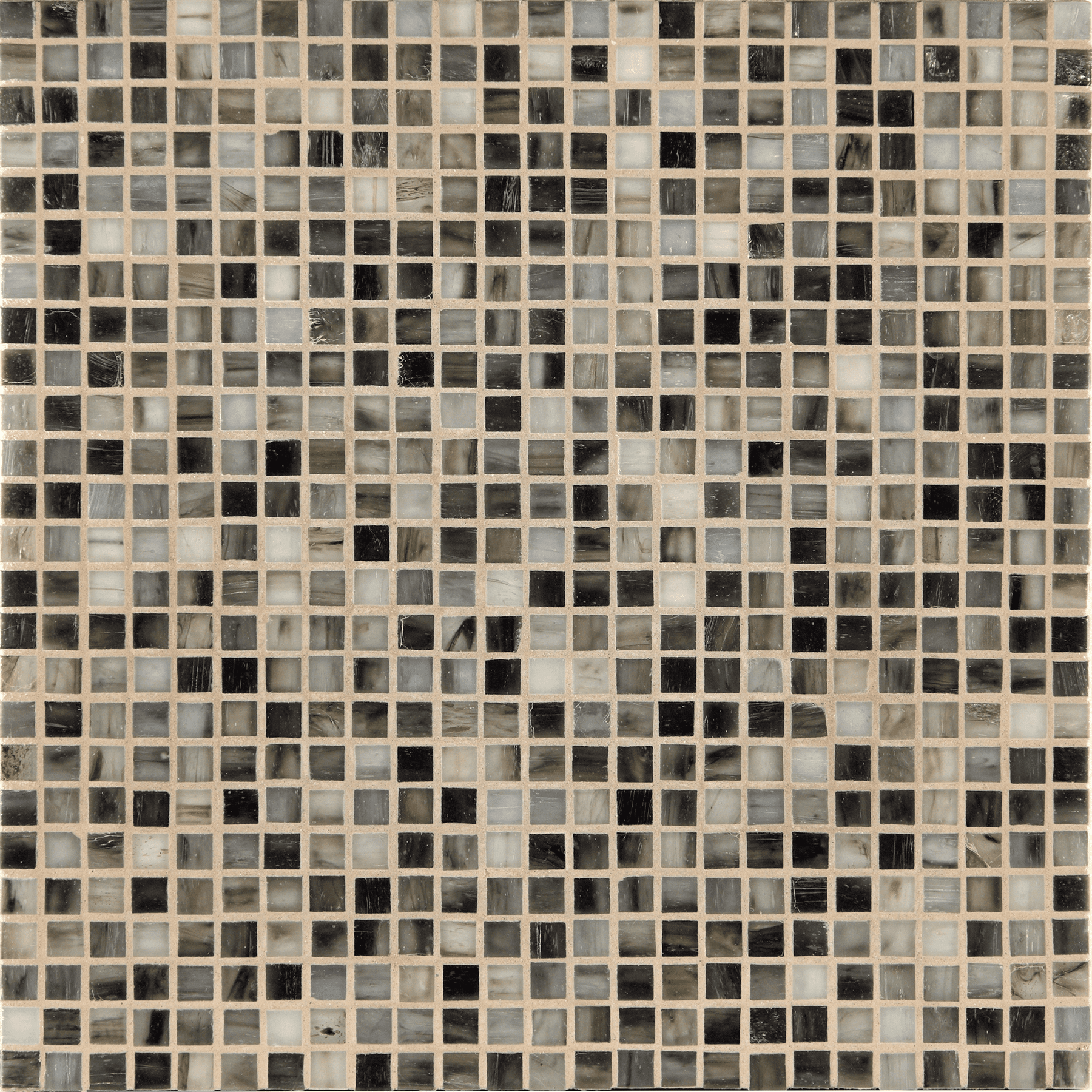 TOZEN: Nickel 0.5"x0.5" Straight Stack Field Mosaic (12.52"x12.52" | silk)