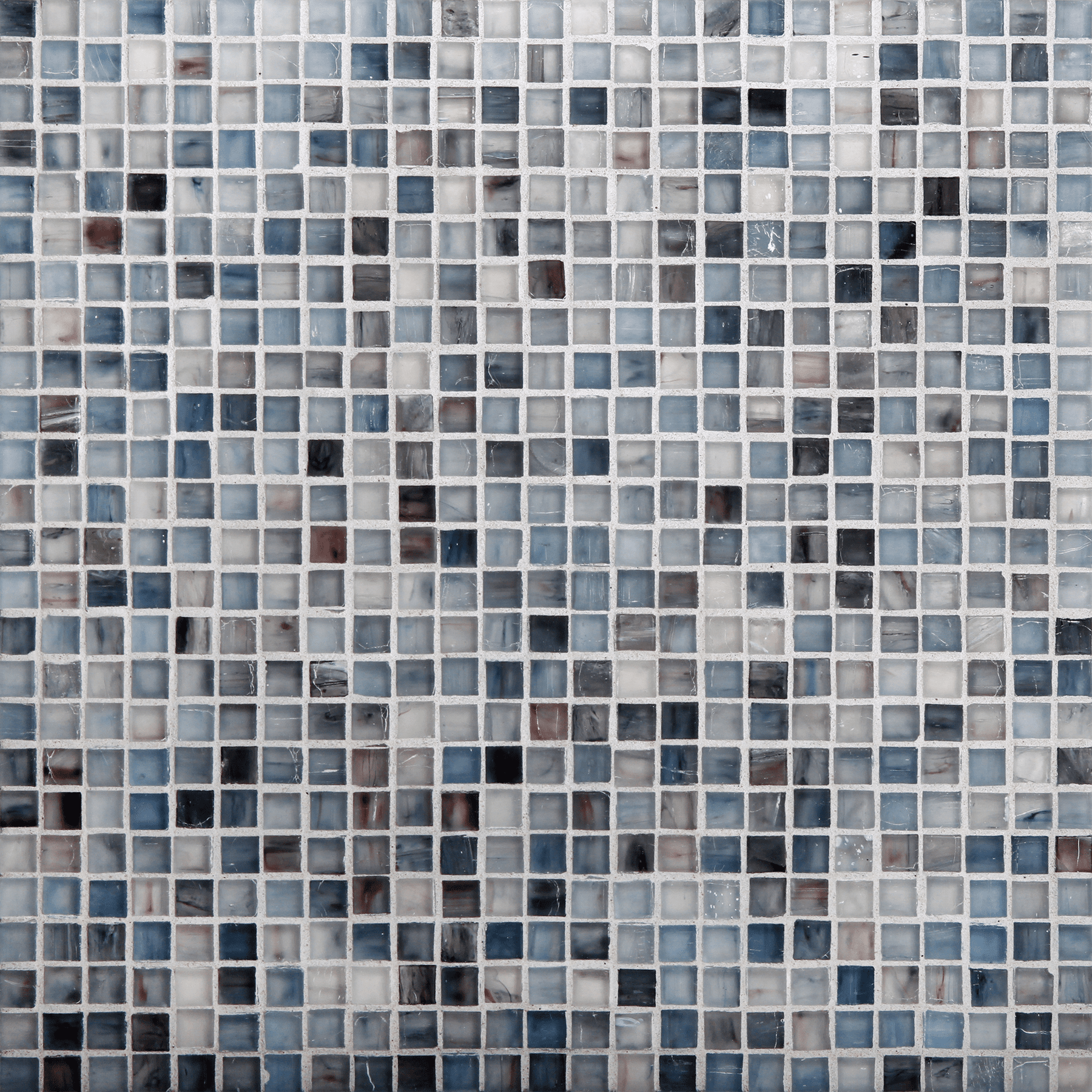 TOZEN: Tanzanite 0.5"x0.5" Straight Stack Field Mosaic (12.52"x12.52" | silk)