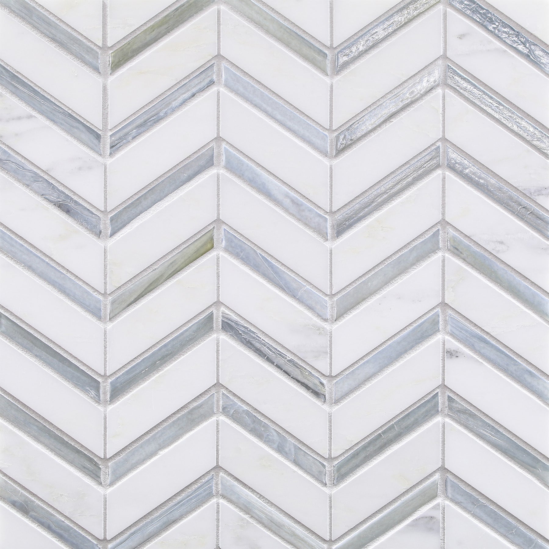 VESUVIO: Calabria Seesaw Chevron Field Mosaic (10.47"x11.42" | multi)