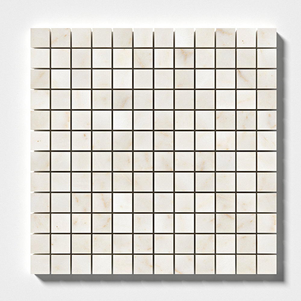 Afyon Sugar Polished 1×1 Marble Mosaic 12×12 Image