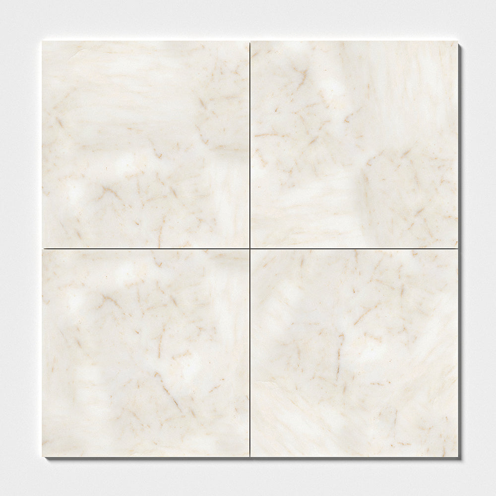 Marble Systems Afyon Sugar glossy marble tile pattern swatch — available at Surface Group