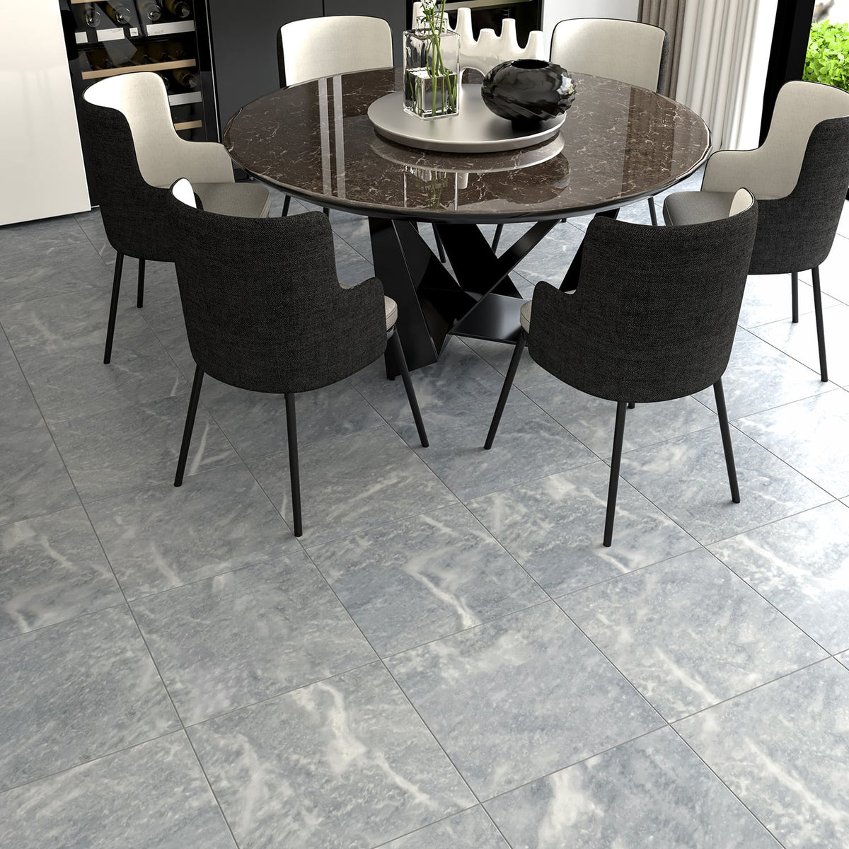 Allure Light Honed Marble Allure marble field tile, top-down product view, 18"×18"×1/2" size. Premium marble for floors and walls.