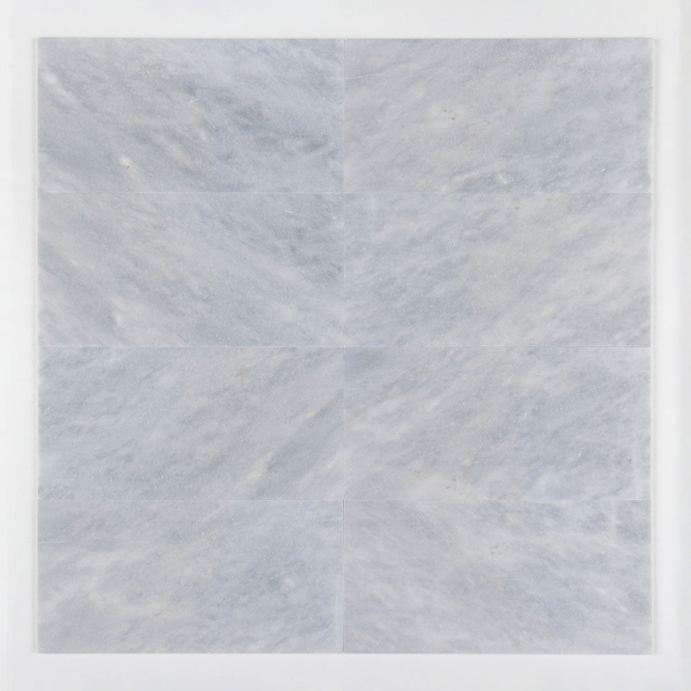 Marble Systems Allure Light Polished Marble Allure Light glossy marble tile pattern swatch — available at Surface Group