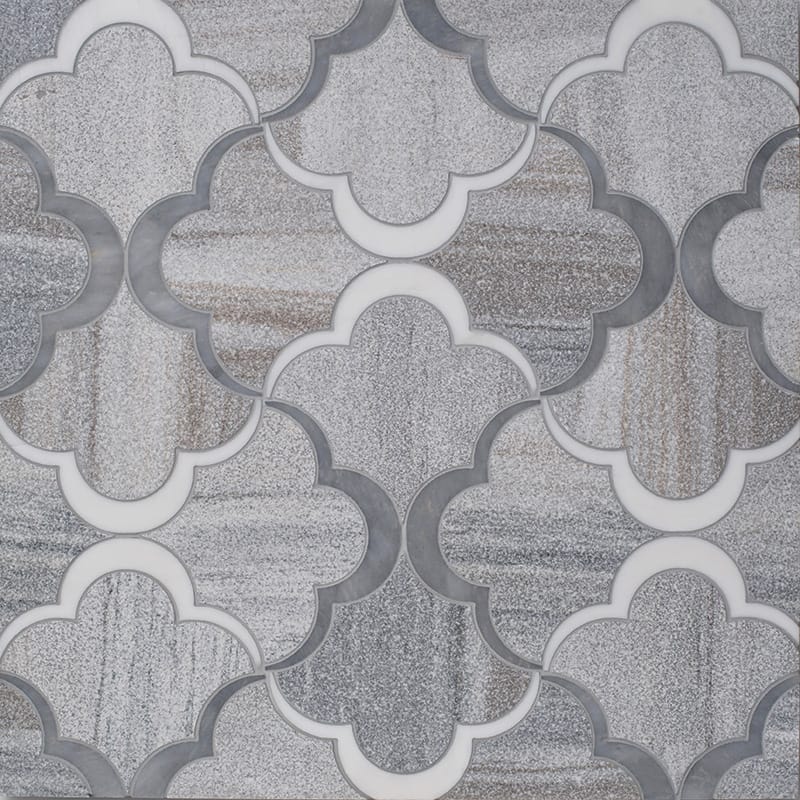 Marble Systems Allure Light Polished Marble Snow White Allure Skyline multi finish tile pattern swatch β available at