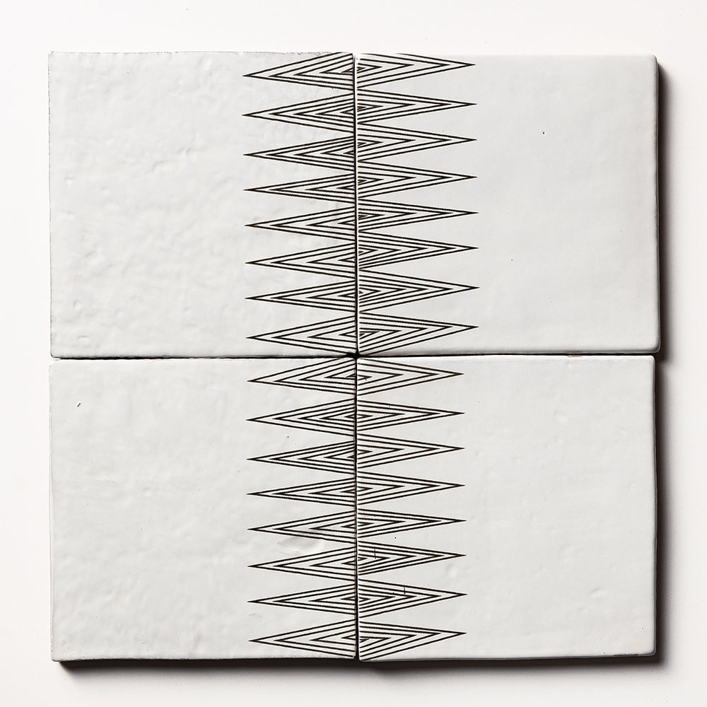 Marble Systems Antique Tile White terracotta tile pattern swatch — available at Surface Group
