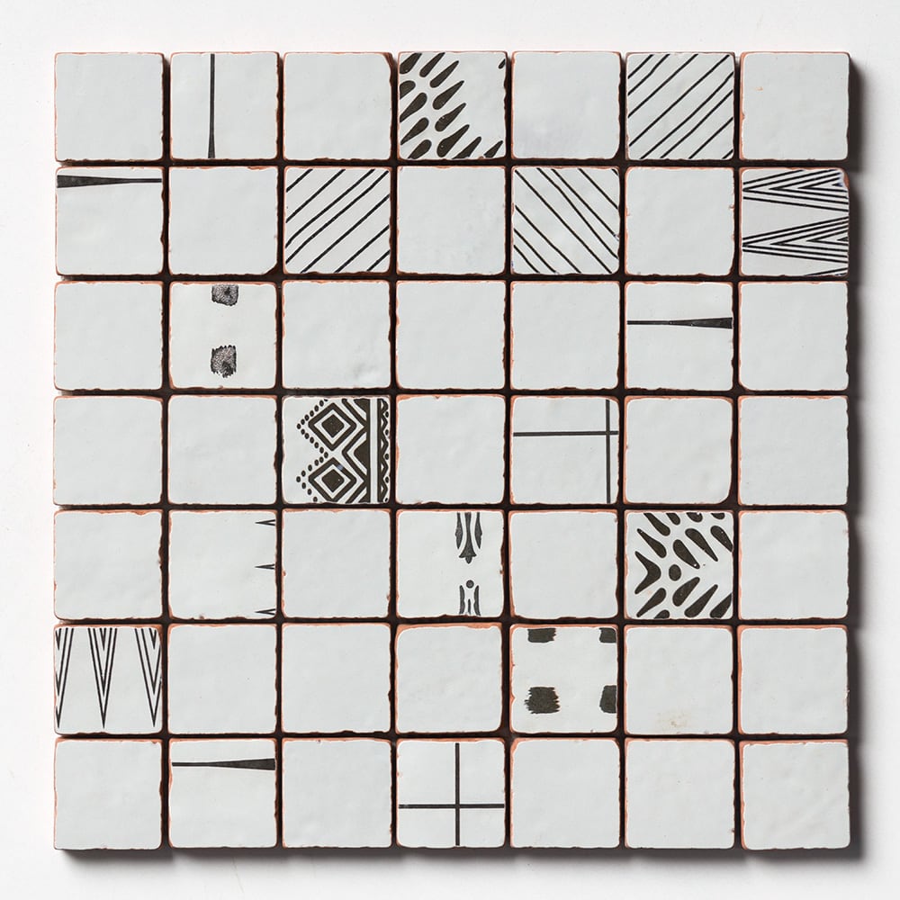 Antiqued Blend Multifinish 2×2 Glazed Terracotta Mosaics 12×12