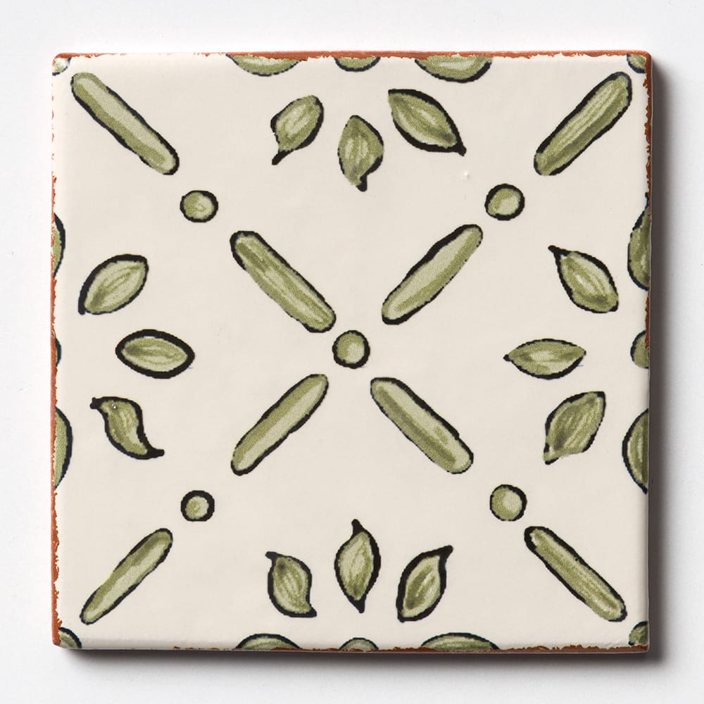 ARCADIA: Abode Glazed Terracotta Deco Field Tile (6"x6"x3/8 | matte)