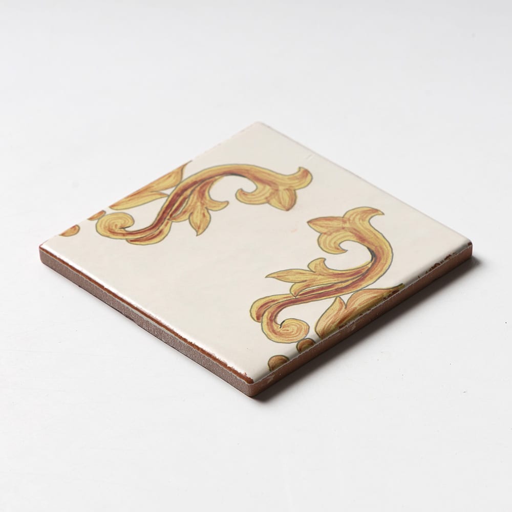 ARCADIA: Leif Glazed Terracotta Deco Field Tile (6"x6"x3/8 | matte)