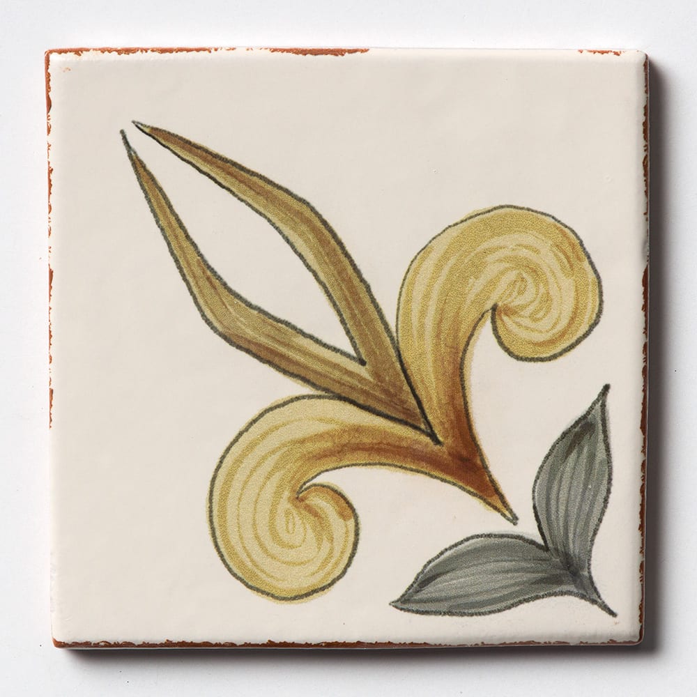 ARCADIA: Spire Glazed Terracotta Deco Field Tile (6"x6"x3/8 | matte)