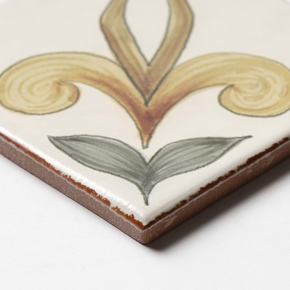 ARCADIA: Spire Glazed Terracotta Deco Field Tile (6"x6"x3/8 | matte)