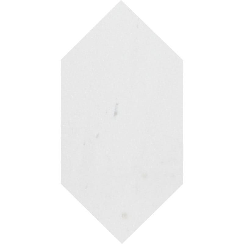 Large Picket Aspen White Honed Marble Waterjet Decos 6×12 Image
