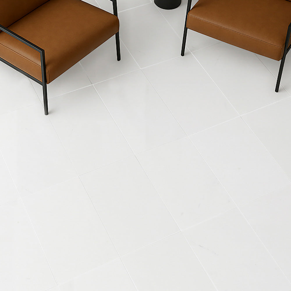 Aspen White Honed Marble Tile 12×24 (TL18807)