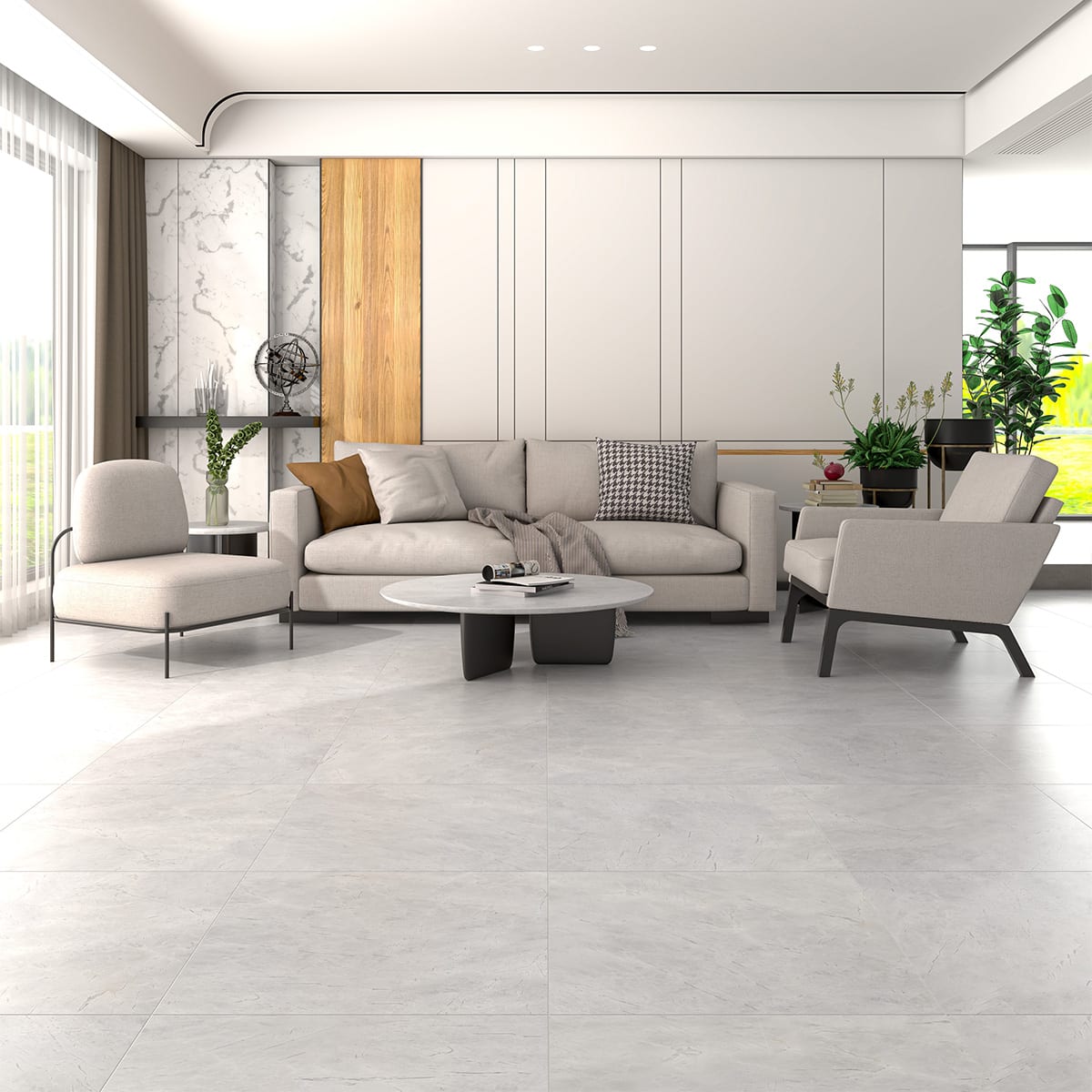 Avalanche Honed Marble Tile 18Γ18 (TL21191)