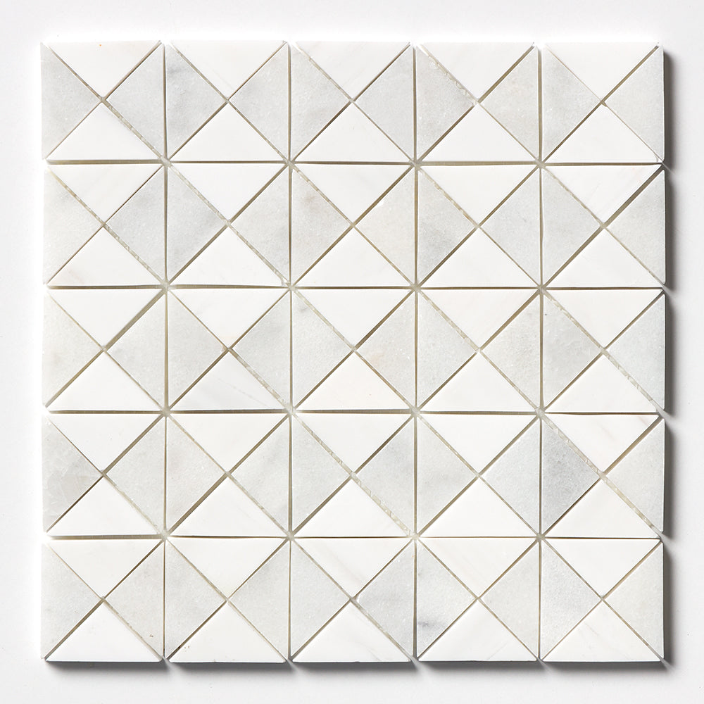 Avalon, Glacier, Snow White Multi Finish Devon Marble Mosaic 12 1/2Γ12 1/2 Image