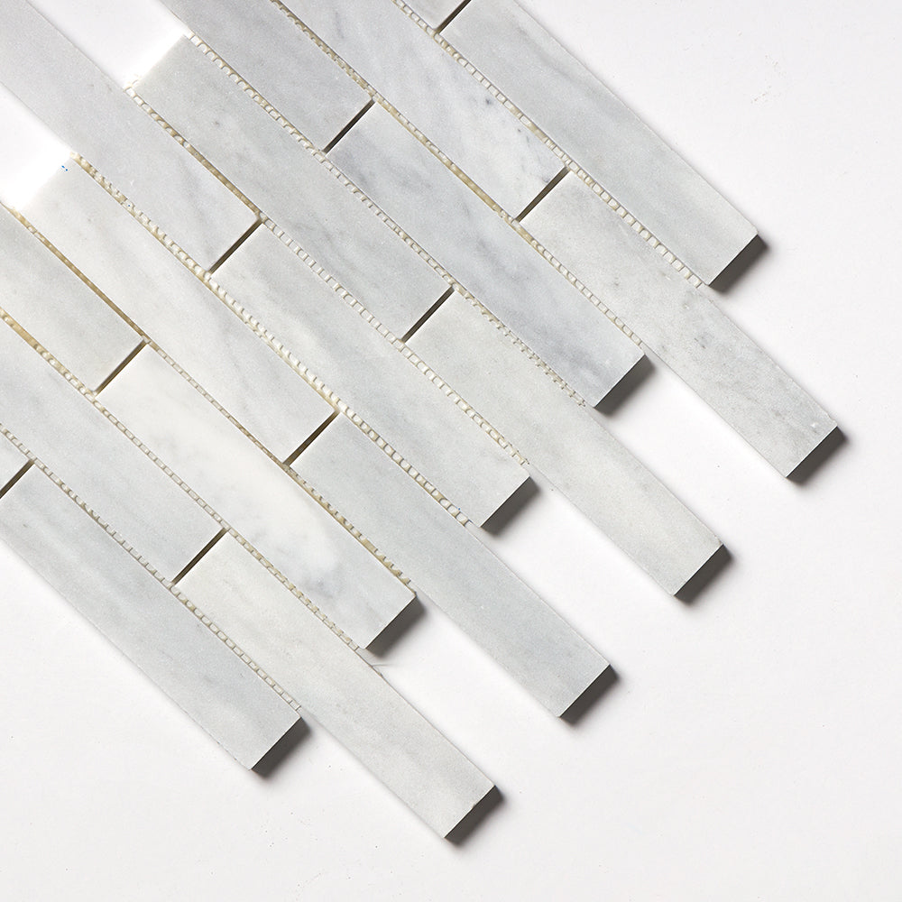 Avenza Honed 1 1/4×6 Marble Mosaics 12×12 (MS01161)
