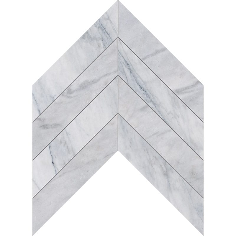 Chevron Avenza Honed Marble Waterjet Decos 13×10 Image